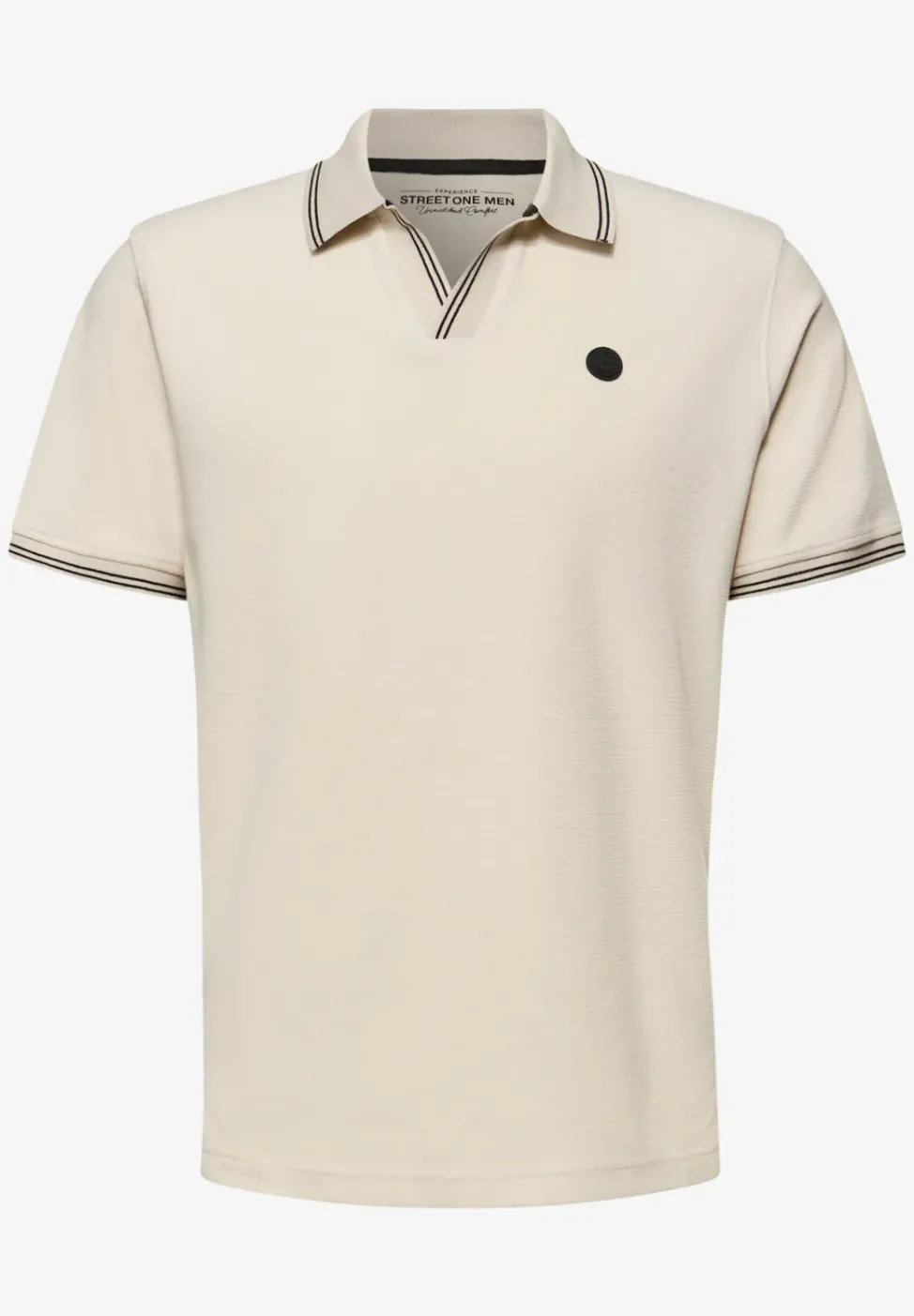 Kurzarm Poloshirt mit Struktur