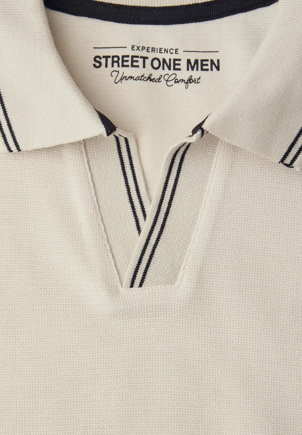 Kurzarm Poloshirt mit Struktur