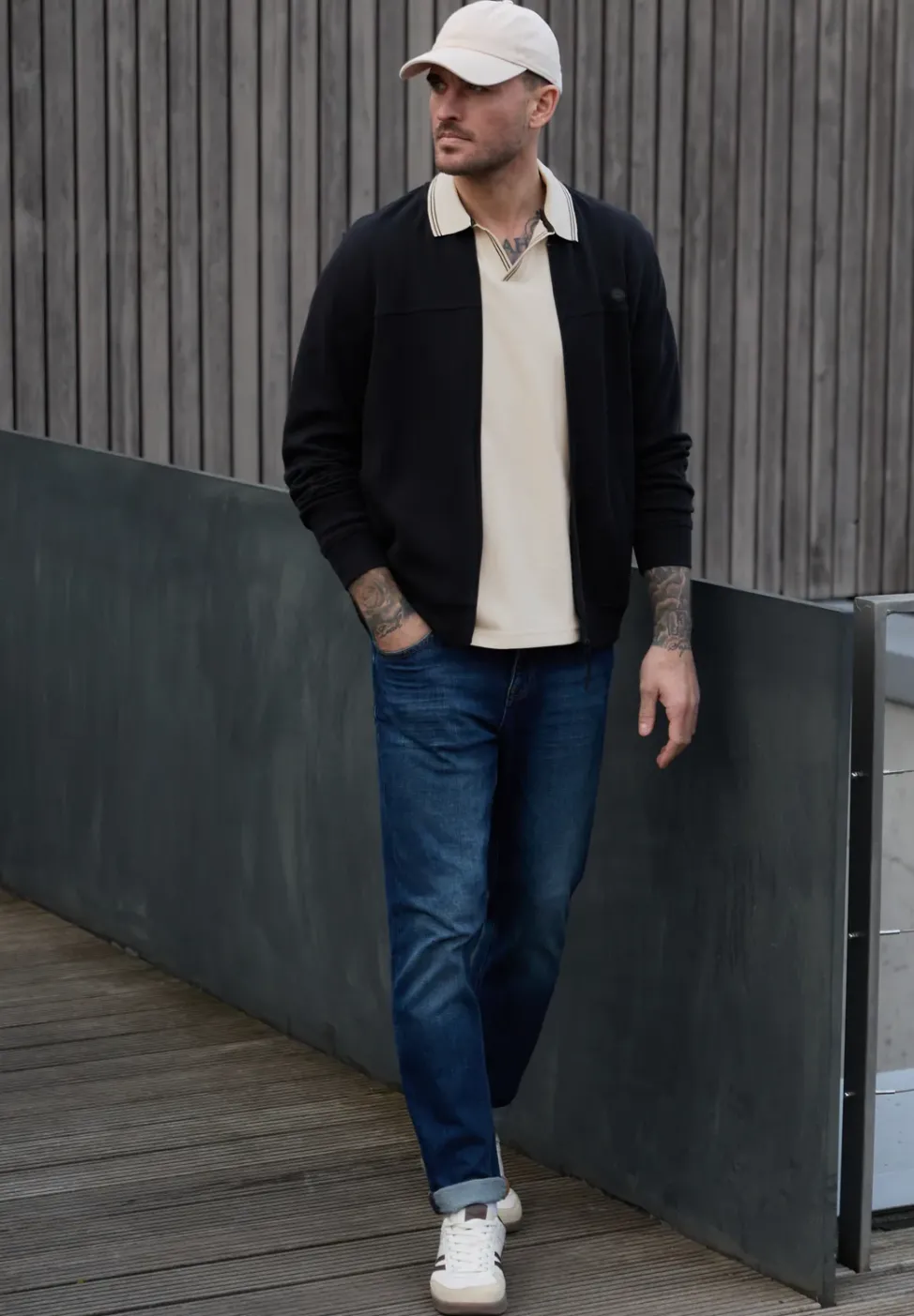 Kurzarm Poloshirt mit Struktur