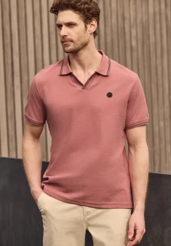 Kurzarm Poloshirt mit Struktur