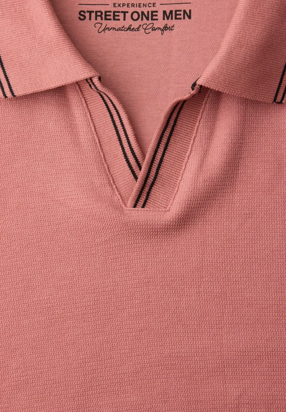 Kurzarm Poloshirt mit Struktur