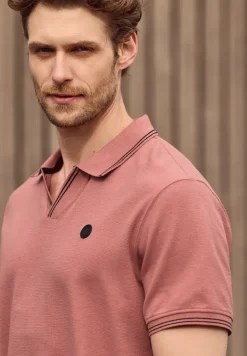 Kurzarm Poloshirt mit Struktur