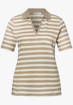 Kurzarm Poloshirt mit Streifen