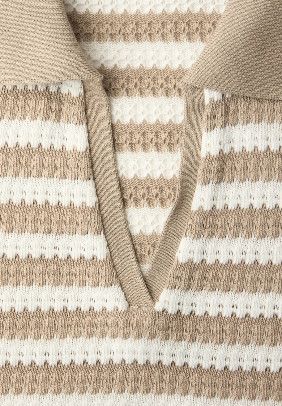 Kurzarm Poloshirt mit Streifen