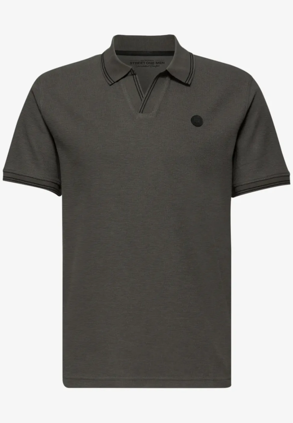 Kurzarm Poloshirt mit Struktur