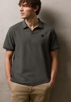 Kurzarm Poloshirt mit Struktur
