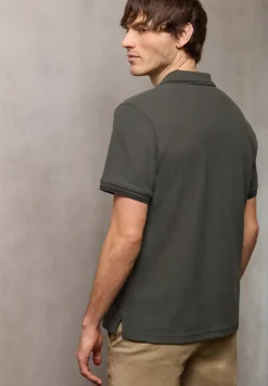 Kurzarm Poloshirt mit Struktur