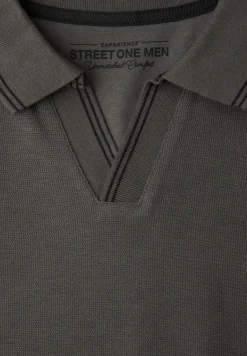 Kurzarm Poloshirt mit Struktur