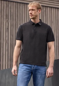 Kurzarm Poloshirt mit Struktur