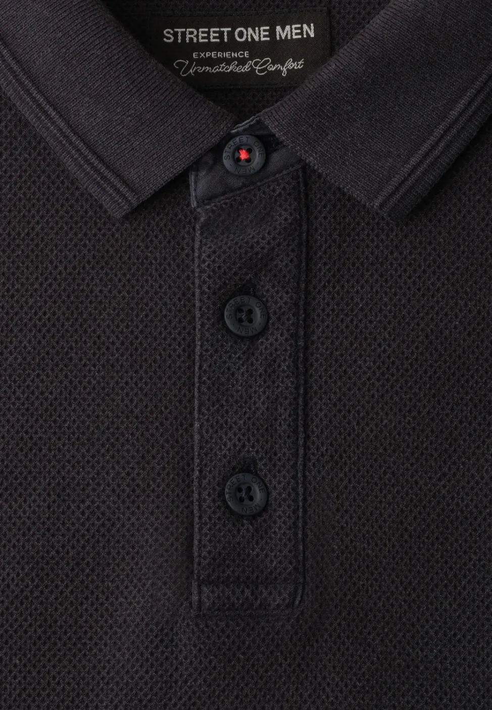 Kurzarm Poloshirt mit Struktur
