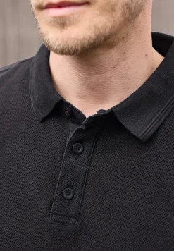 Kurzarm Poloshirt mit Struktur