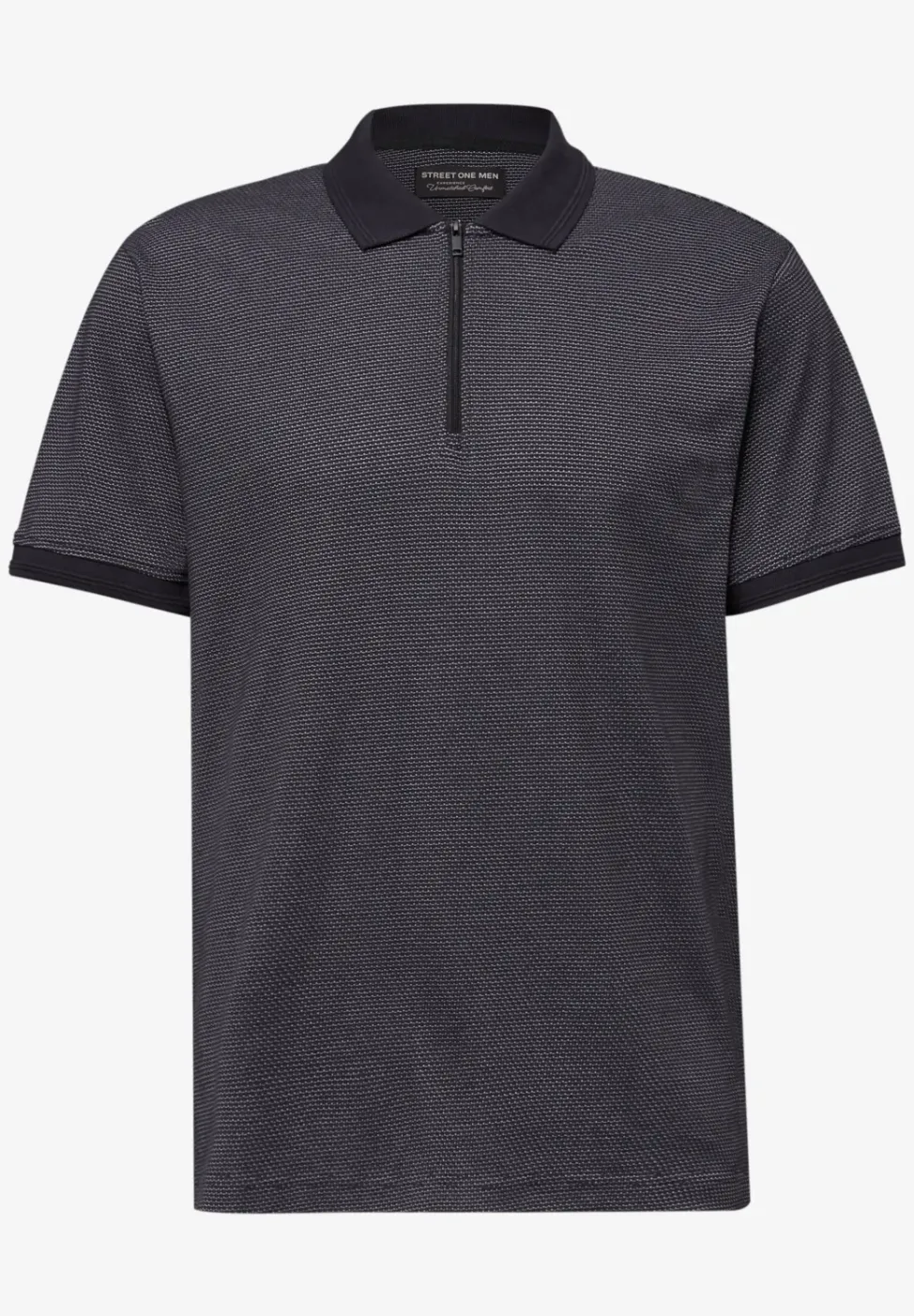 Kurzarm Poloshirt mit Zipperdetail