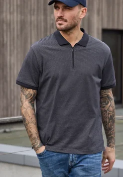Kurzarm Poloshirt mit Zipperdetail