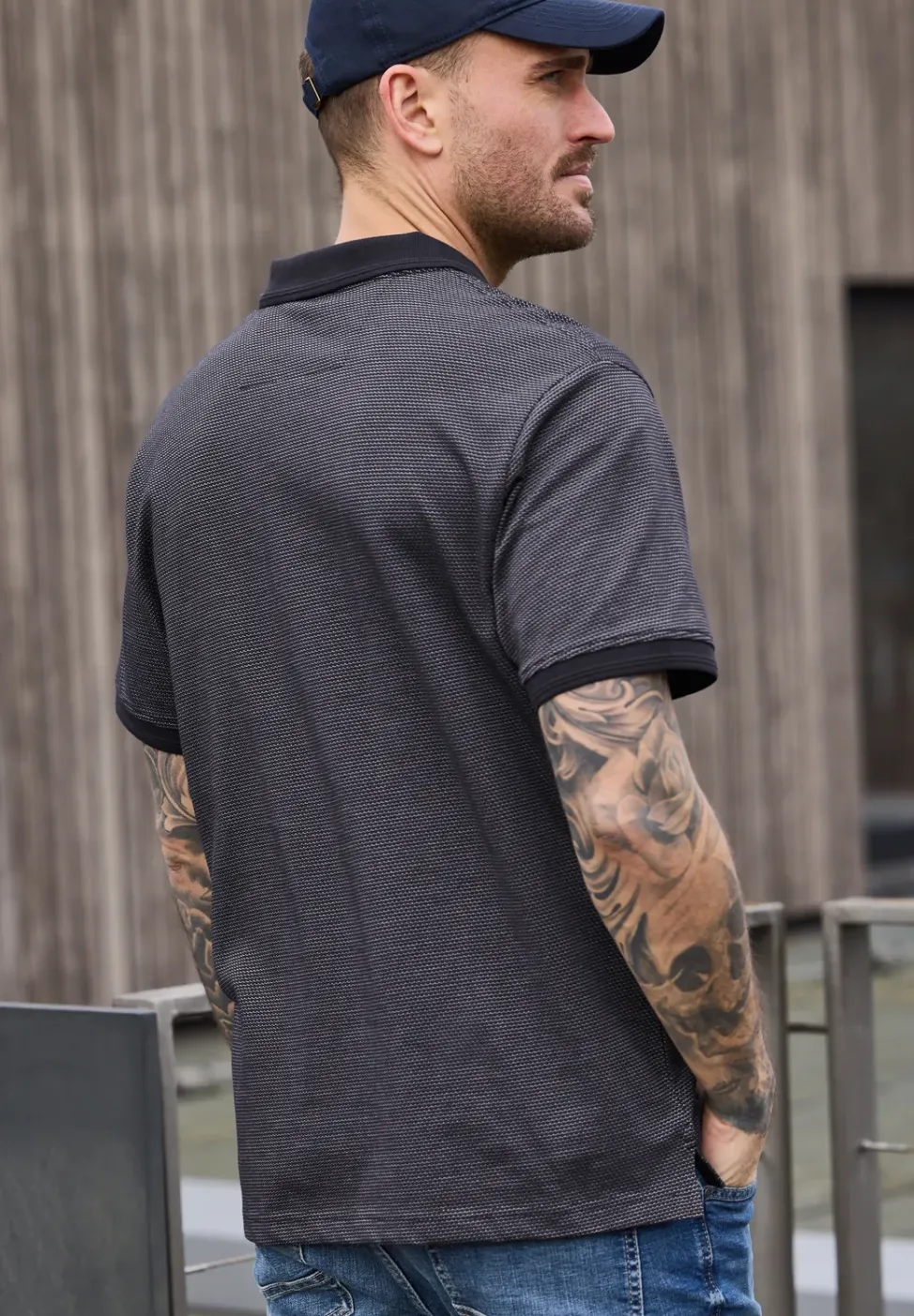 Kurzarm Poloshirt mit Zipperdetail