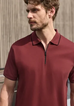 Kurzarm Poloshirt mit Zipper