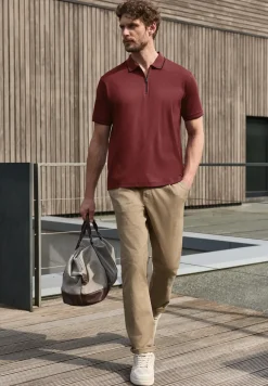 Kurzarm Poloshirt mit Zipper