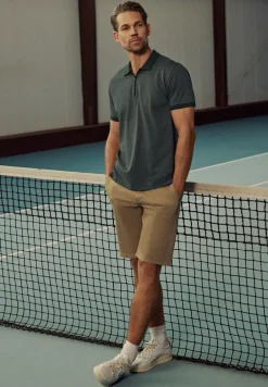Kurzarm Poloshirt mit Zipperdetail