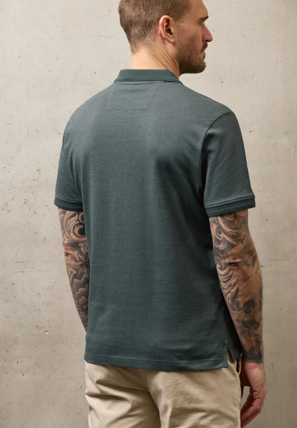 Kurzarm Poloshirt mit Zipperdetail