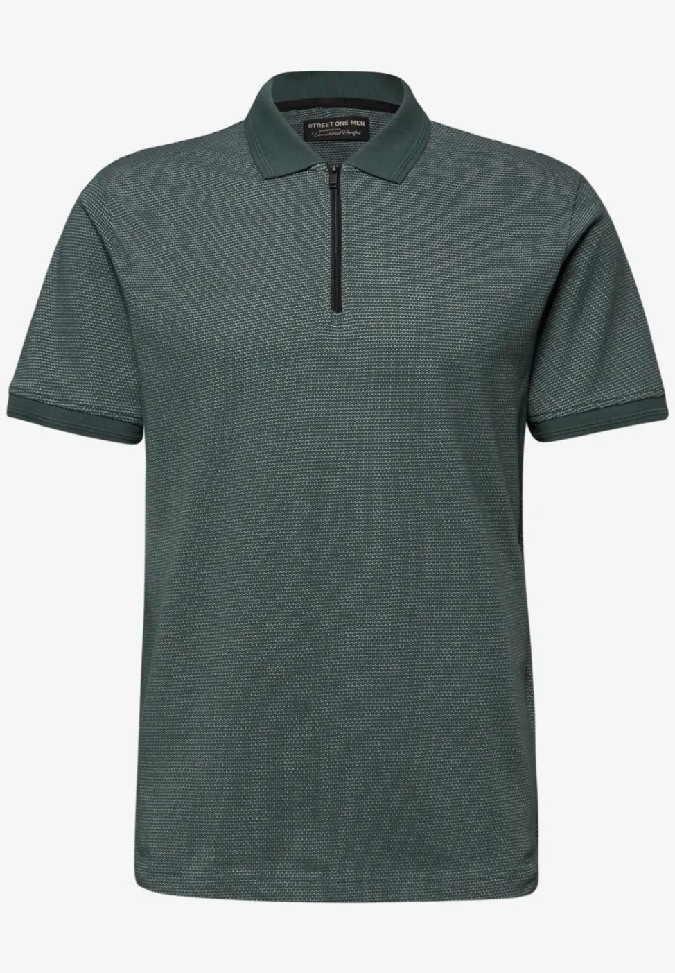 Kurzarm Poloshirt mit Zipperdetail
