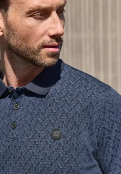 Kurzarm Polosirt mit Allover-Print