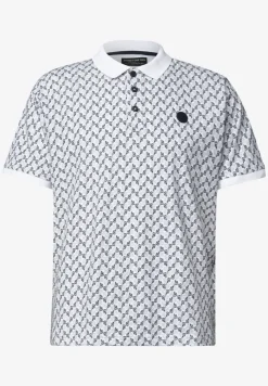Kurzarm Polosirt mit Allover-Print