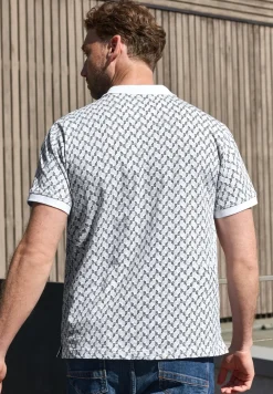 Kurzarm Polosirt mit Allover-Print