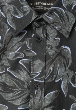 Kurzarm Popeline Hemd mit Print