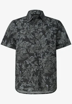 Kurzarm Popeline Hemd mit Print