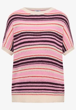 Kurzarm Pullover aus Bändchengarn