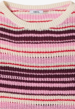 Kurzarm Pullover aus Bändchengarn