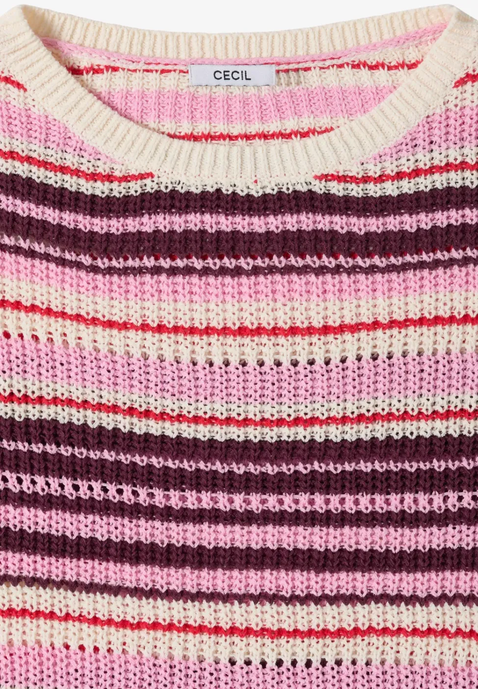 Kurzarm Pullover aus Bändchengarn