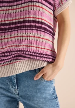 Kurzarm Pullover aus Bändchengarn