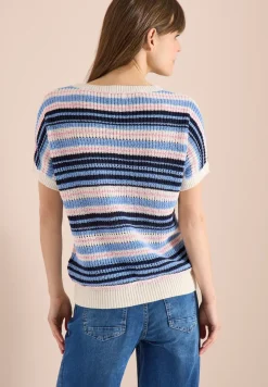 Kurzarm Pullover aus Bändchengarn