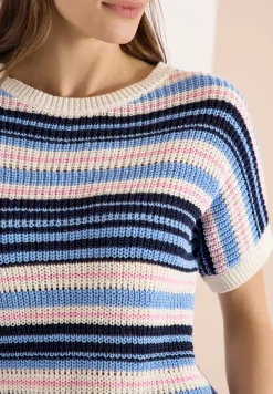 Kurzarm Pullover aus Bändchengarn