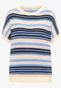 Kurzarm Pullover aus Bändchengarn