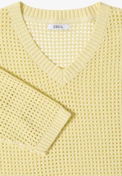 Kurzarm Pullover im Crochet-Look