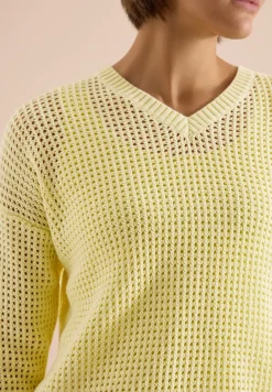 Kurzarm Pullover im Crochet-Look