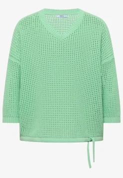 Kurzarm Pullover im Crochet-Look