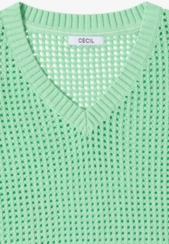 Kurzarm Pullover im Crochet-Look