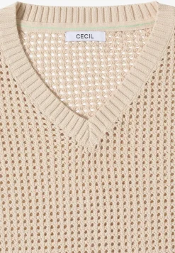 Kurzarm Pullover im Crochet-Look