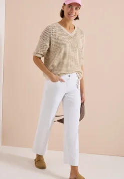 Kurzarm Pullover im Crochet-Look