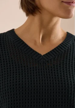 Kurzarm Pullover im Crochet-Look