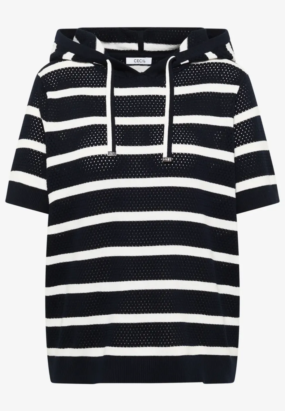 Kurzarm Pullover mit Kapuze