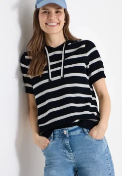 Kurzarm Pullover mit Kapuze