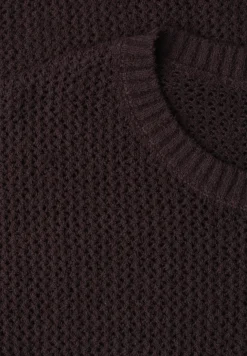 Kurzarm Pullover mit Mesh-Struktur