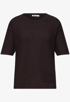 Kurzarm Pullover mit Mesh-Struktur