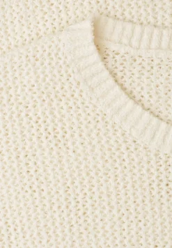 Kurzarm Pullover mit Mesh-Struktur