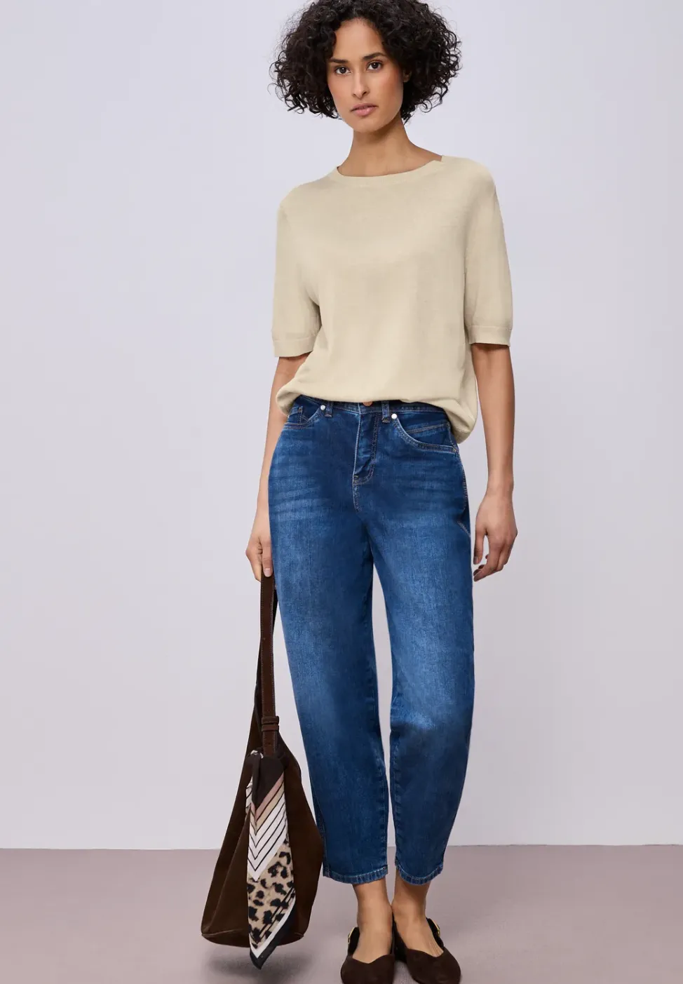Kurzarm Pullover mit Rundhals
