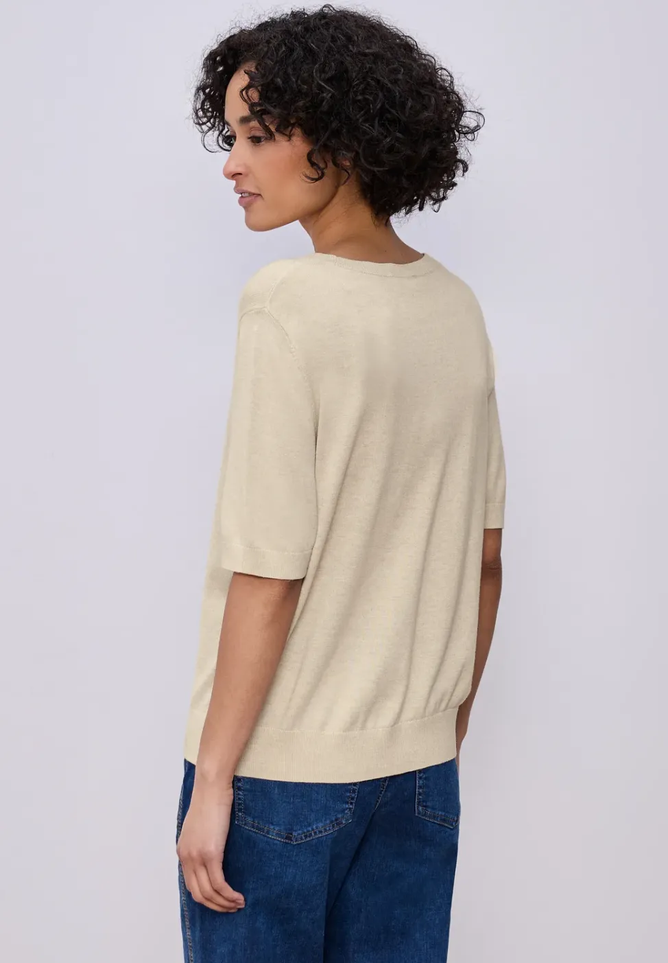 Kurzarm Pullover mit Rundhals