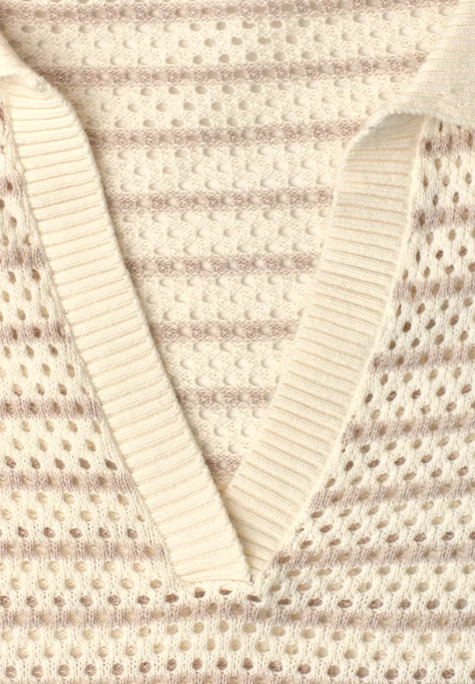 Kurzarm Pullover mit Streifen